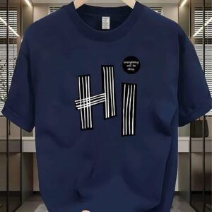 Super Soft Premium Drop Shoulder T-shirt-Navy Blue